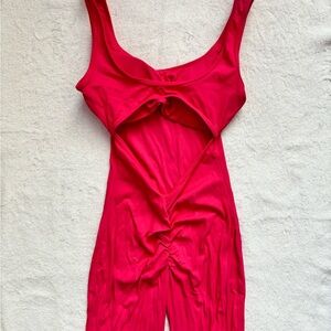 Hot Pink Flare Jumpsuit NEVER WORN Small Flare Jumpsuit Open Back